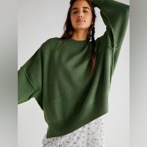 Free People Easy Street Tunic in Hunter Green XL